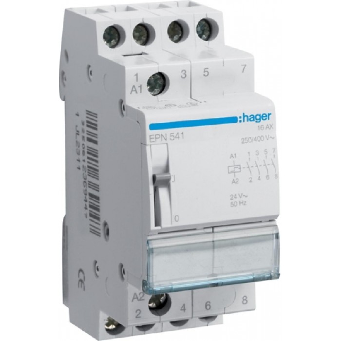 Ρελέ Καστάνιας 4P 16A 4NΟ 24VAC ή 12VDC EPN541 HAGER