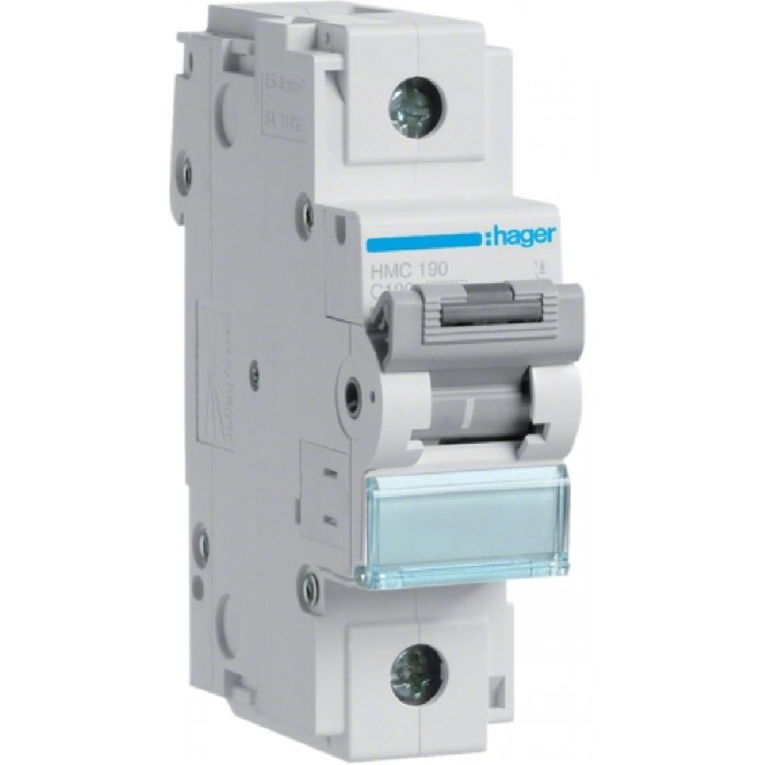 Αυτόματη Ασφάλεια 1P C 100A 15kA HMC190 HAGER
