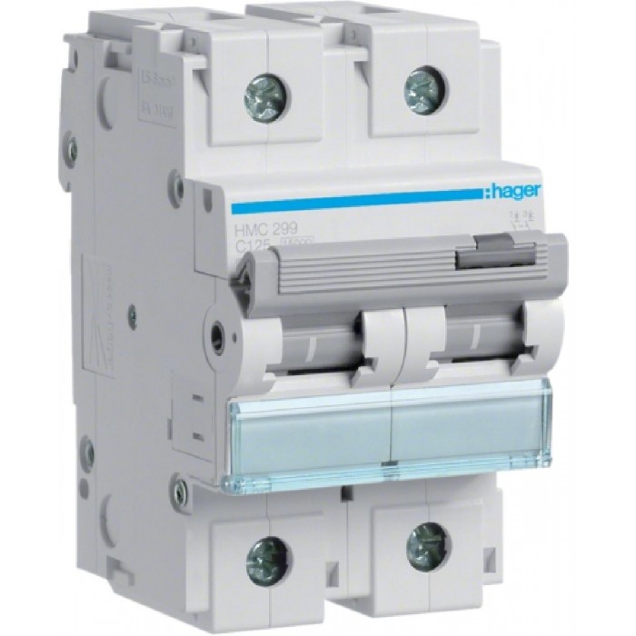 Αυτόματη Ασφάλεια 2P C 125A 15kA HMC299 HAGER