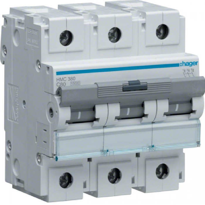 Αυτόματη Ασφάλεια 3P C 80A 15kA HMC380 HAGER