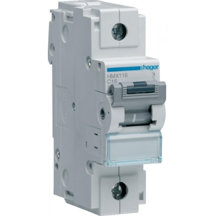 Αυτόματη Ασφάλεια 1P C 16A 50kA HMX116 HAGER