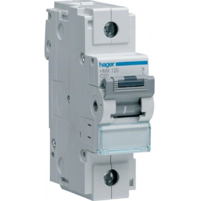 Αυτόματη Ασφάλεια 1P C 20A 50kA HMX120 HAGER