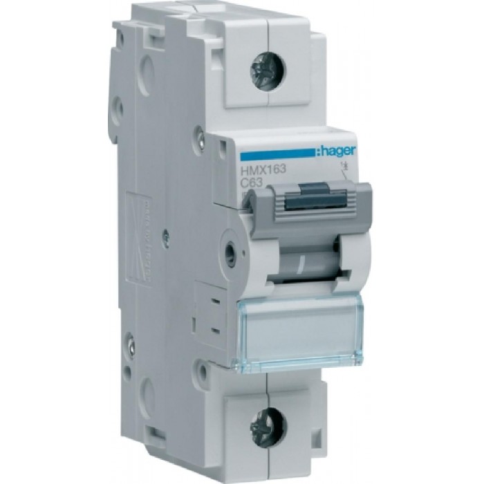 Αυτόματη Ασφάλεια 1P C 63A 50kA HMX163 HAGER