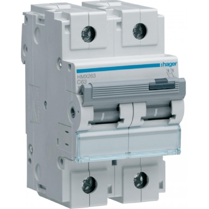 Αυτόματη Ασφάλεια 2P C 63A 50kA HMX263 HAGER