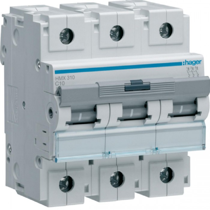 Αυτόματη Ασφάλεια 3P C 10A 50kA HMX310 HAGER