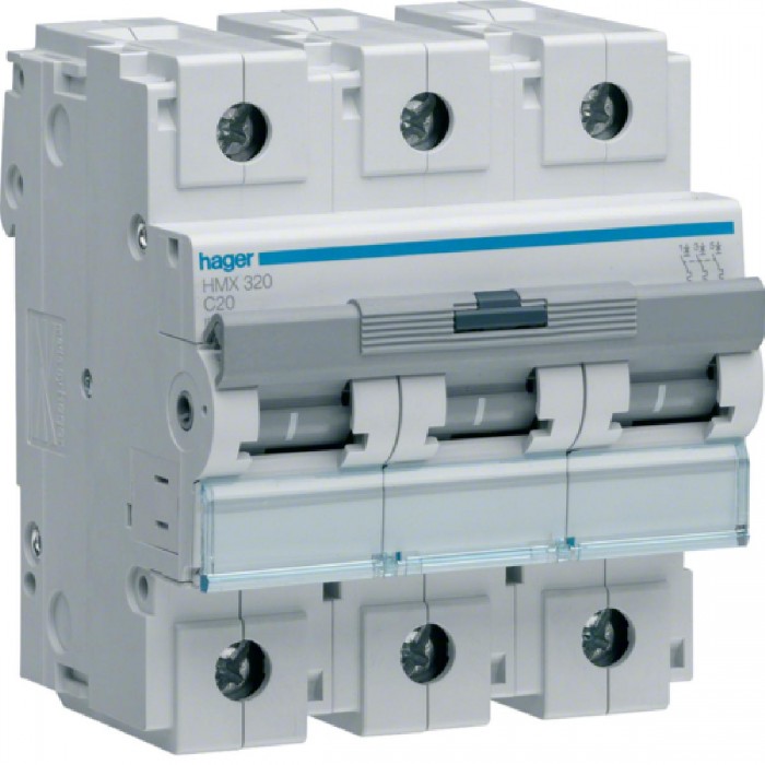 Αυτόματη Ασφάλεια 3P C 20A 50kA HMX320 HAGER