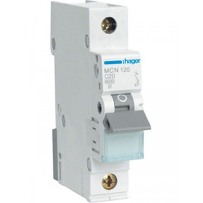Αυτόματη Ασφάλεια 1P C 20A 6kA MCN120 HAGER