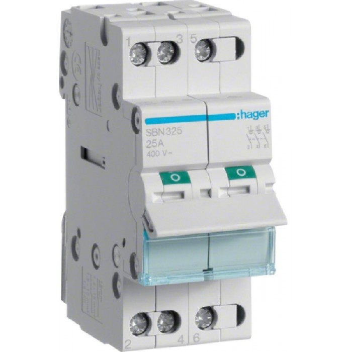 Διακόπτης Ράγας 3P 25Α SBN325 HAGER