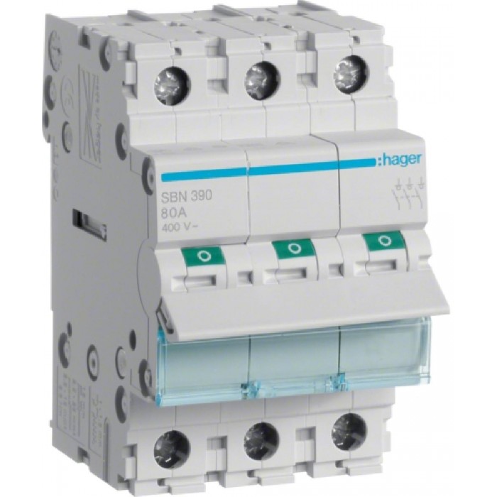 Διακόπτης Ράγας 3P 100Α SBN390 HAGER