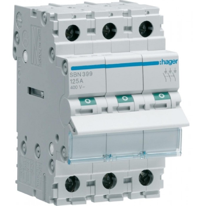 Διακόπτης Ράγας 3P 125Α SBN399 HAGER