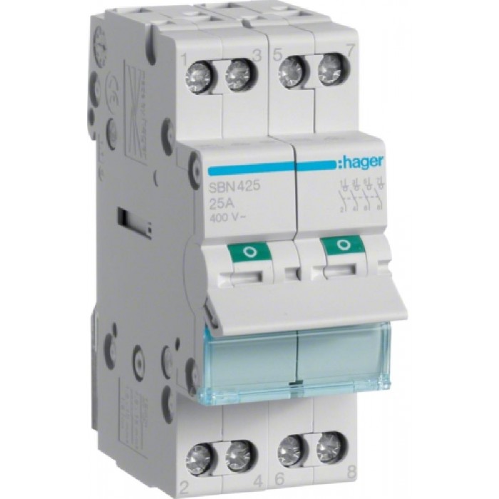 Διακόπτης Ράγας 4P 25Α SBN425 HAGER