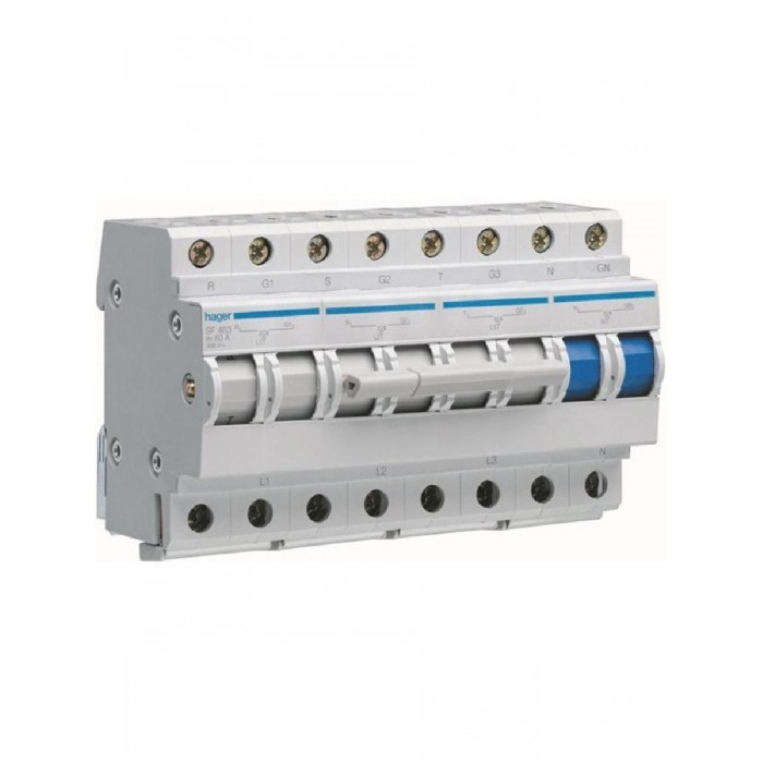 Διακόπτης Ράγας Μεταγωγικός 4P 63Α SF463 HAGER