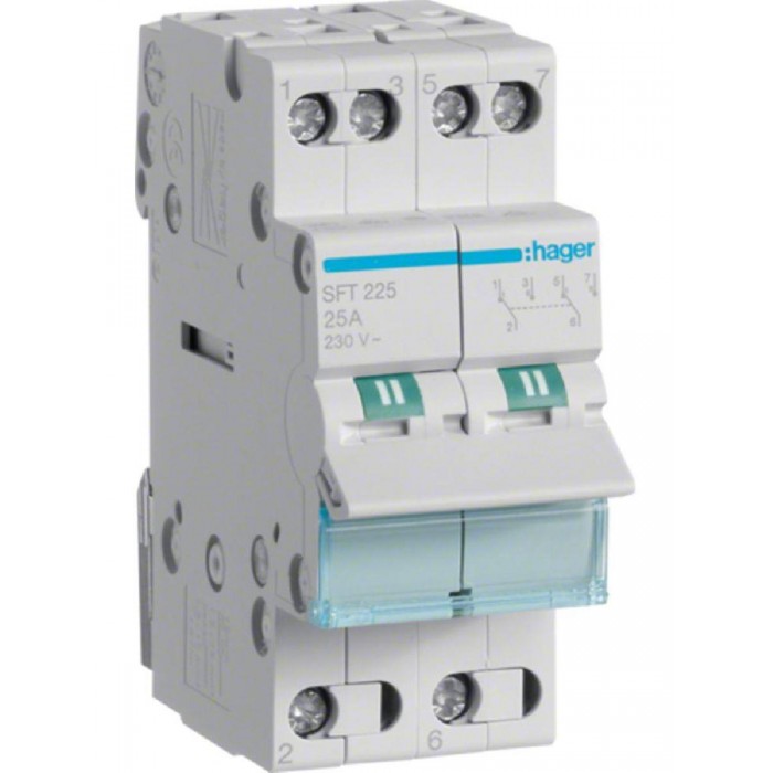 Διακόπτης Ράγας Μεταγωγικός 2P 40Α SFT240 HAGER