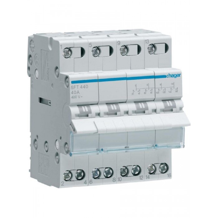 Διακόπτης Ράγας Μεταγωγικός 4P 40Α SFT440 HAGER