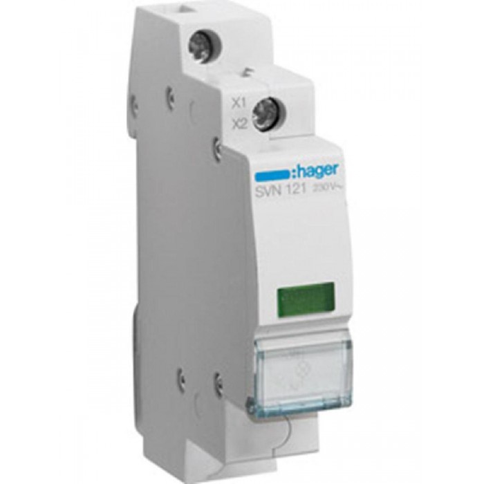 Ενδεικτική Λυχνία Ράγας Πράσινη 230V SVN121 HAGER