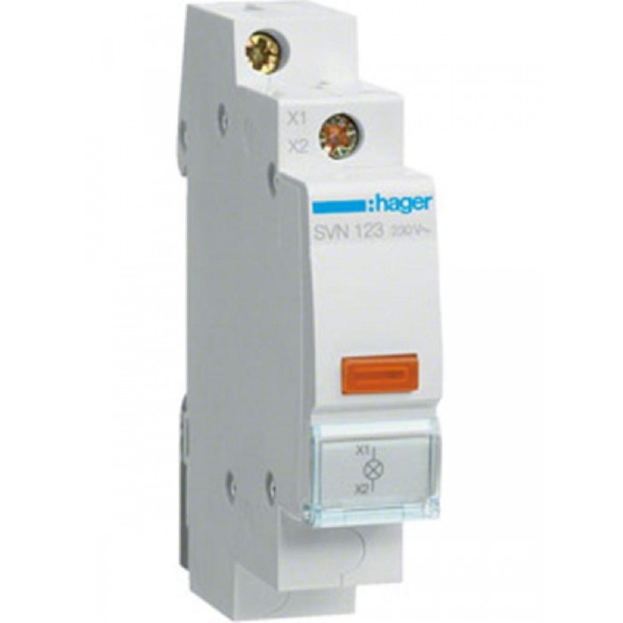 Ενδεικτική Λυχνία Ράγας Πορτοκαλί 230V SVN123 HAGER
