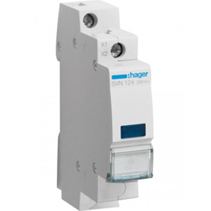 Ενδεικτική Λυχνία Ράγας Μπλέ 230V SVN124 HAGER