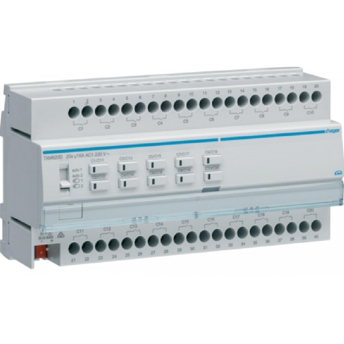 Ενεργοποιητής Ράγας Φωτισμού easy KNX 20 Εξόδων C-Load TXA620D HAGER