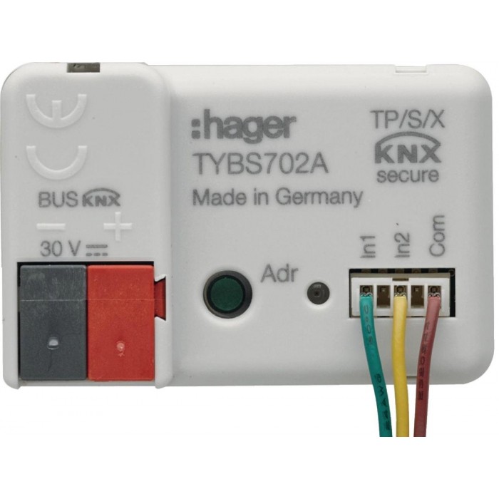 Μονάδα KNX Secure 2 Ψηφιακών Εισόδων TYBS702A HAGER
