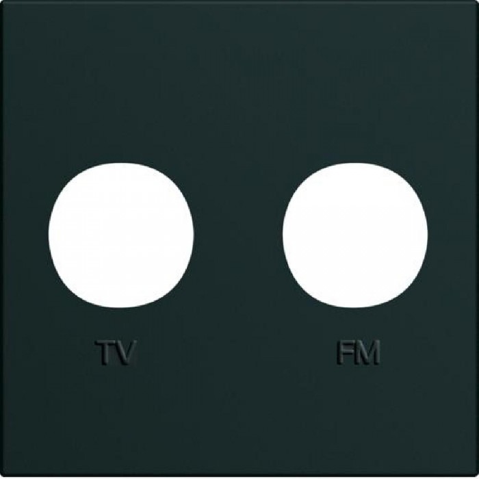 Μετώπη Πρίζας TV-RD 2 Στοιχείων Μαύρο WXD253N HAGER