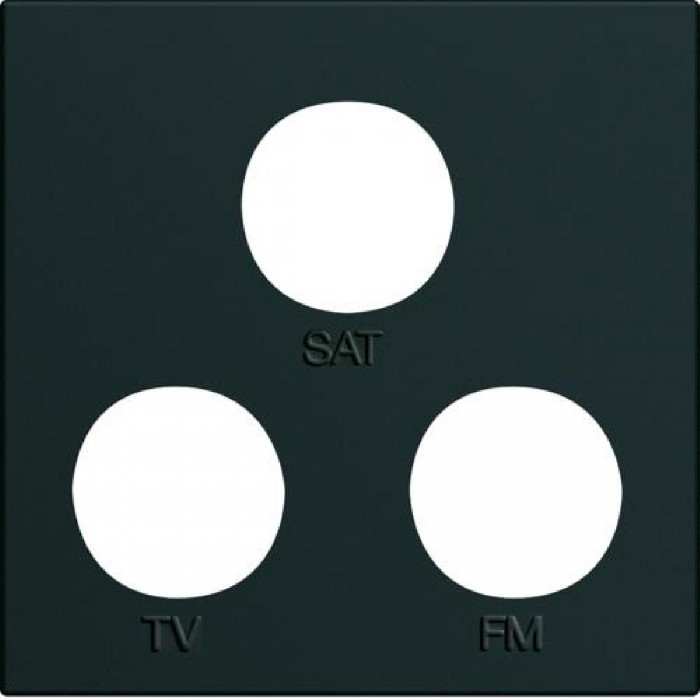 Μετώπη Πρίζας TV-RD-SAT 2 Στοιχείων Μαύρο WXD256N HAGER