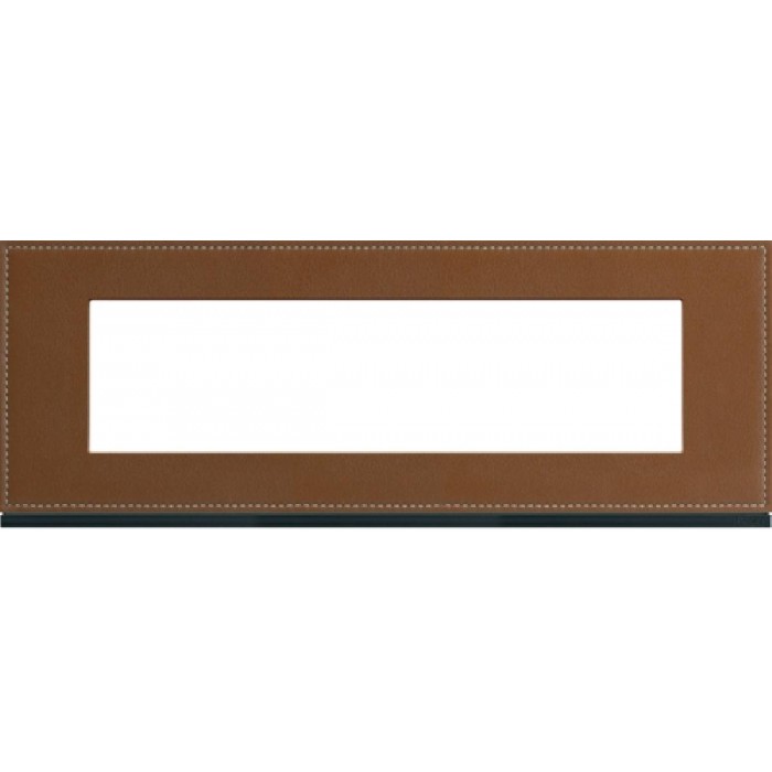 Πλαίσιο 8 Στοιχείων Καφέ Δερμα Gallery WXP4908 HAGER