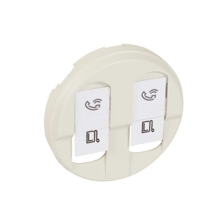 Μετώπη Πρίζας RJ45 Διπλής Κρέμ Celiane™ 066236 LEGRAND