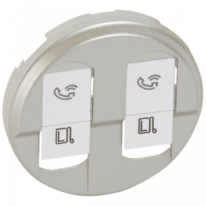 Μετώπη Πρίζας RJ45 Διπλής Τιτάνιο Celiane™ 068552 LEGRAND