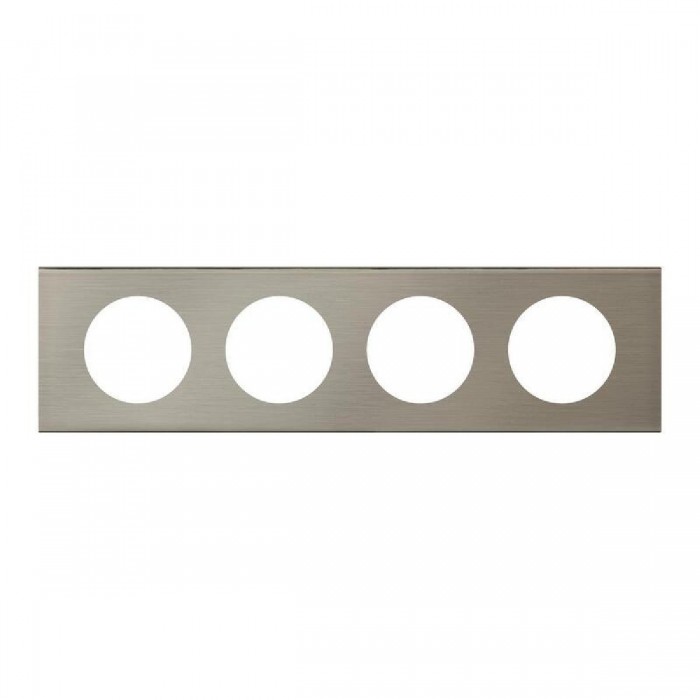 Πλαίσιο 4 Θέσεων Materials Ατσαλι Brushed Celiane™ 069104 LEGRAND
