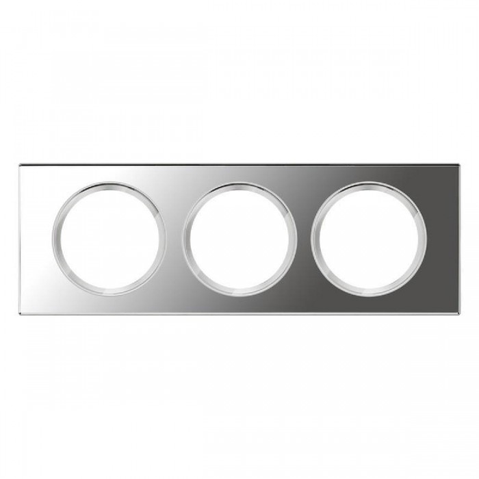 Πλαίσιο 3 Θέσεων Materials Mirror Γυαλί Celiane™ 069123 LEGRAND