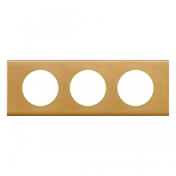 Πλαίσιο 3 Θέσεων Materials Χρυσό Brushed Celiane™ 069133 LEGRAND