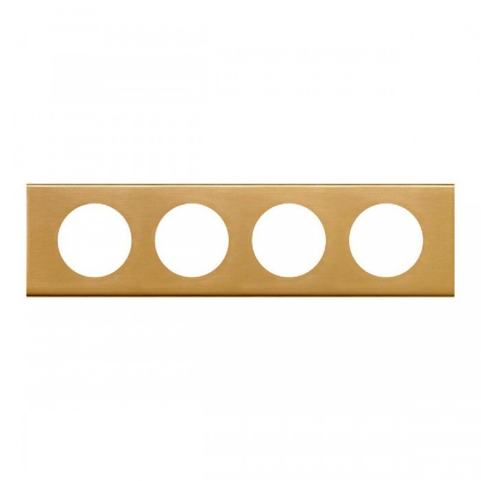 Πλαίσιο 4 Θέσεων Materials Χρυσό Brushed Celiane™ 069134 LEGRAND
