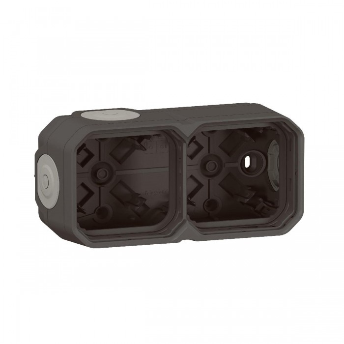 Κουτί 2 Θέσεων Επίτοιχο Ανθρακί Plexo 069602L LEGRAND