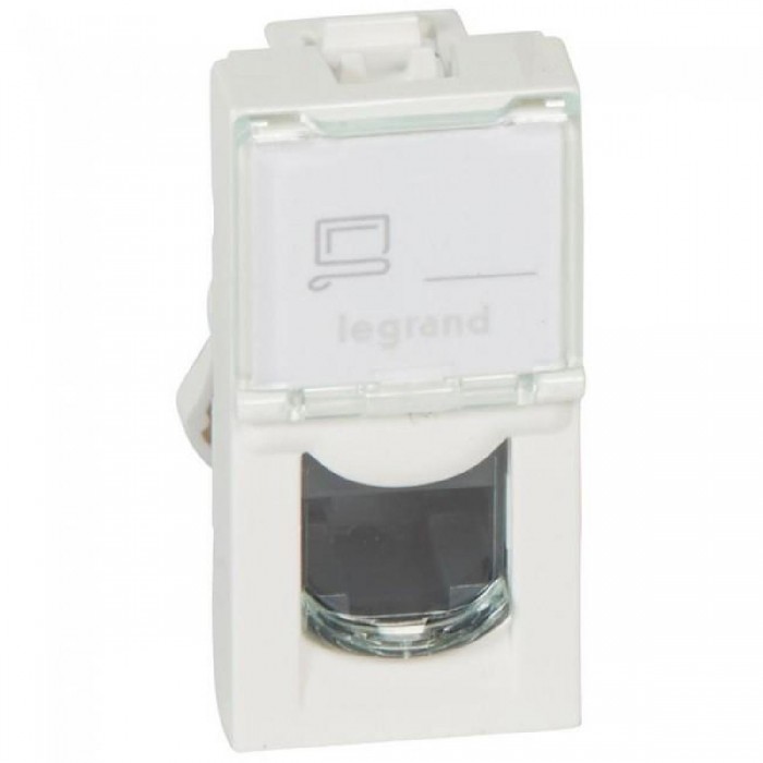 Πριζα Δικτύου RJ45 Cat.5e UTP 1 Στοιχείου Λευκό Mosaic™ 076551 LEGRAND