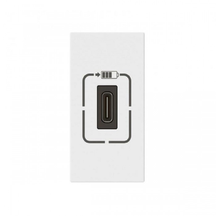 Πρίζα Φόρτισης USB TypeC 1 Στοιχείου Λευκό Mosaic™ 077589 LEGRAND