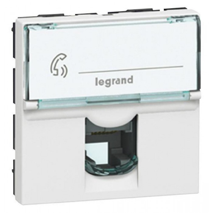 Πρίζα Τηλεφώνου RJ11 2 Στοιχείων Λευκό Mosaic™ 078731 LEGRAND