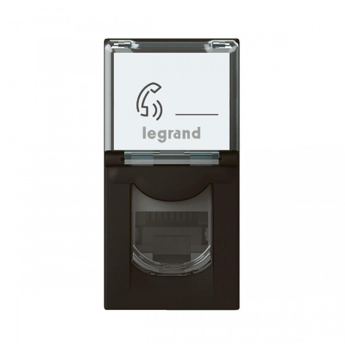 Πριζα Δικτύου RJ45 Cat.6 FTP 1 Στοιχείου Μαύρο Mosaic™ 079162L LEGRAND