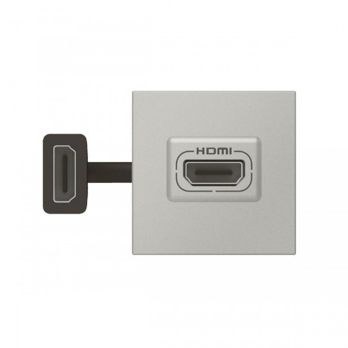Πρίζα HDMI Προκαλωδιωμένη 2 Στοιχείων Αλουμίνιο Mosaic™ 079279L LEGRAND