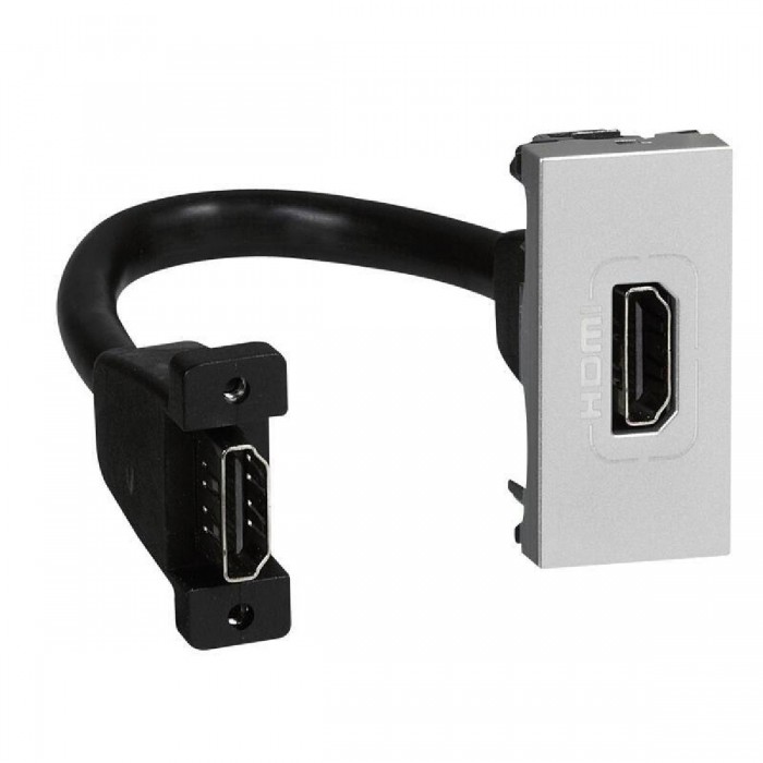 Πρίζα HDMI Προκαλωδιωμένη 1 Στοιχείου Αλουμίνιο Mosaic™ 079378 LEGRAND
