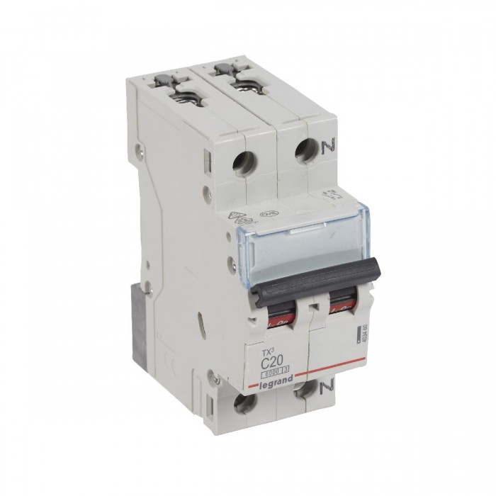 Αυτόματη Ασφάλεια 1P+N C 20A 6kA TX3 403460 LEGRAND