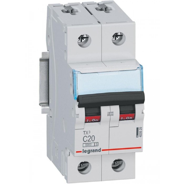 Αυτόματη Ασφάλεια 2P C 6A 6kA TX3 403524 LEGRAND