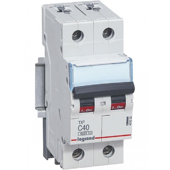 Αυτόματη Ασφάλεια 2P C 25A 6kA TX3 403530 LEGRAND