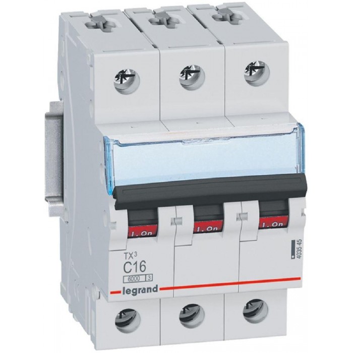 Αυτόματη Ασφάλεια 3P C 10A 6kA TX3 403543 LEGRAND