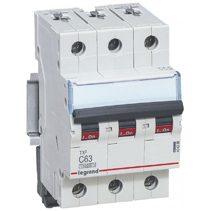 Αυτόματη Ασφάλεια 3P C 20A 6kA TX3 403546 LEGRAND