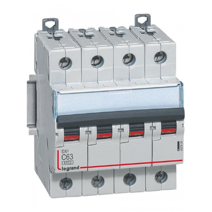 Αυτόματη Ασφάλεια 4Ρ C 10A 6kA DX3 407926 LEGRAND