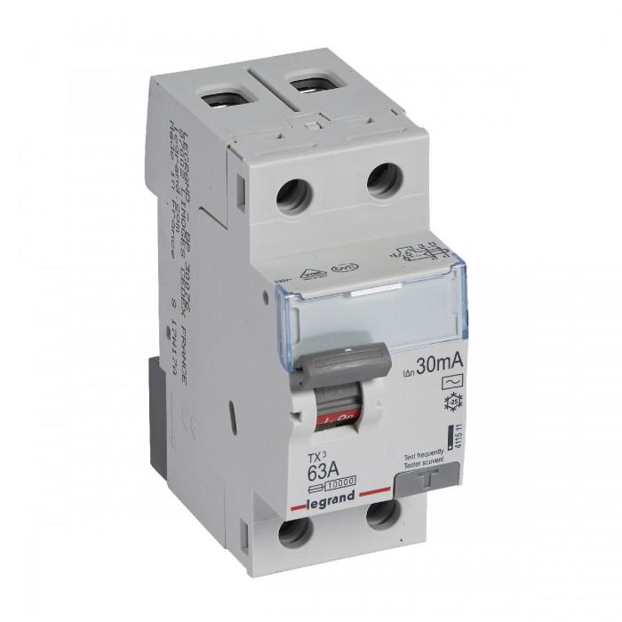 Ρελέ Διαρροής AC 2P 63A 30mA 411511 LEGRAND