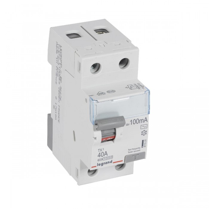 Ρελέ Διαρροής AC 2P 40A 100mA 411520 LEGRAND