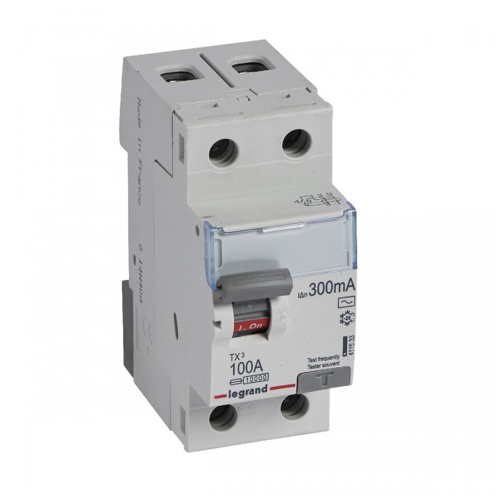 Ρελέ Διαρροής AC 2P 100A 300mA 411533 LEGRAND