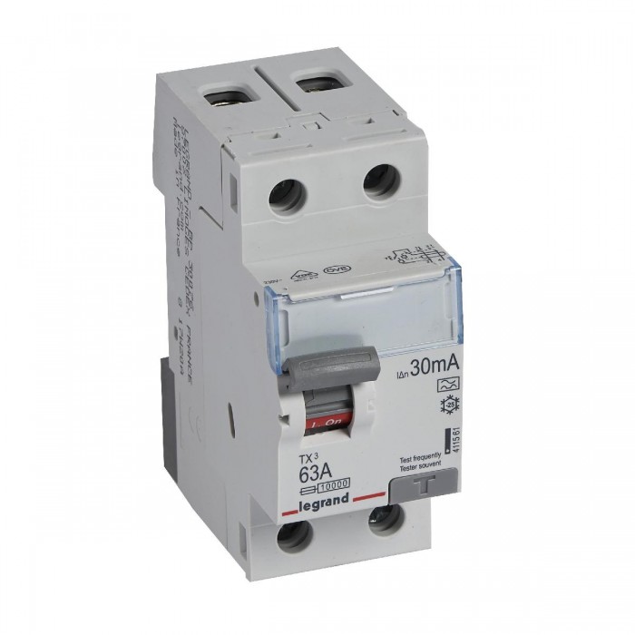 Ρελέ Διαρροής A 2P 63A 30mA 411561 LEGRAND