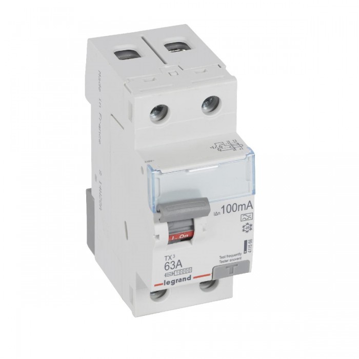 Ρελέ Διαρροής A 2P 63A 100mA 411566 LEGRAND